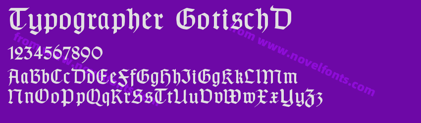 Typographer GotischDPreview Typographer GotischDPreview