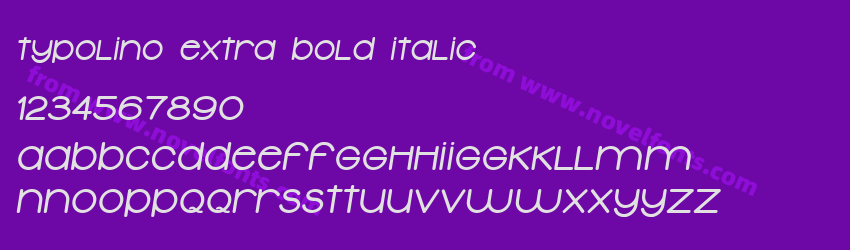 Typolino Extra Bold ItalicPreview Typolino Extra Bold ItalicPreview