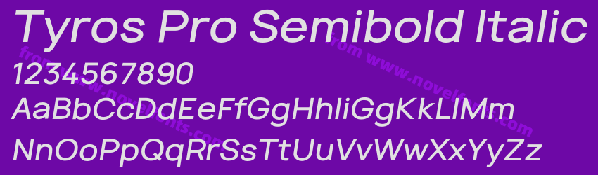 Tyros Pro Semibold ItalicPreview Tyros Pro Semibold ItalicPreview