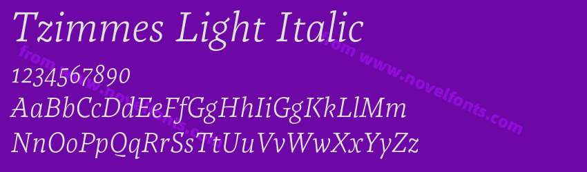 Tzimmes Light ItalicPreview Tzimmes Light ItalicPreview