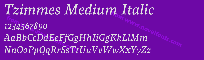 Tzimmes Medium ItalicPreview Tzimmes Medium ItalicPreview