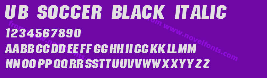 UB Soccer Black ItalicPreview UB Soccer Black ItalicPreview