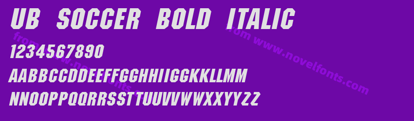 UB Soccer Bold ItalicPreview UB Soccer Bold ItalicPreview