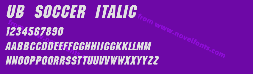 UB Soccer ItalicPreview UB Soccer ItalicPreview