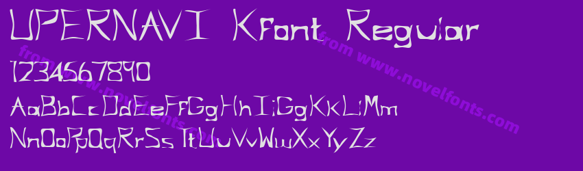 UPERNAVI Kfont RegularPreview