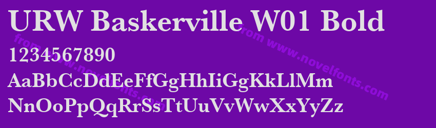 URW Baskerville W01 BoldPreview URW Baskerville W01 BoldPreview