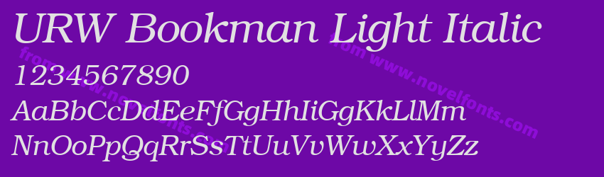 URW Bookman Light ItalicPreview URW Bookman Light ItalicPreview