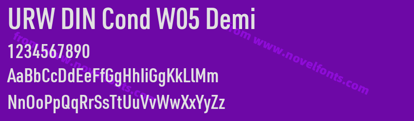 URW DIN Cond W05 DemiPreview URW DIN Cond W05 DemiPreview