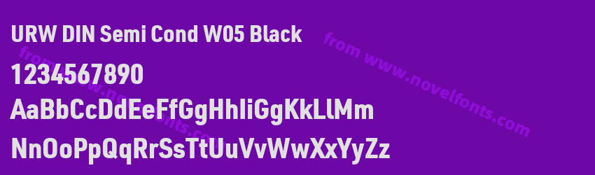 URW DIN Semi Cond W05 BlackPreview URW DIN Semi Cond W05 BlackPreview