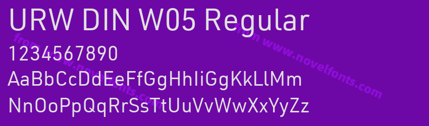 URW DIN W05 RegularPreview URW DIN W05 RegularPreview
