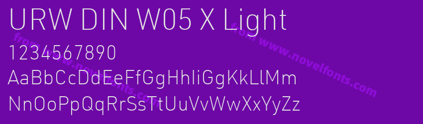 URW DIN W05 X LightPreview URW DIN W05 X LightPreview