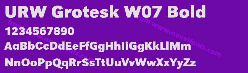 URW Grotesk W07 BoldPreview URW Grotesk W07 BoldPreview