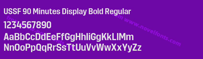 USSF 90 Minutes Display Bold RegularPreview USSF 90 Minutes Display Bold RegularPreview