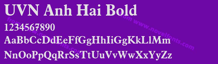 UVN Anh Hai BoldPreview UVN Anh Hai BoldPreview