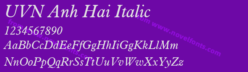 UVN Anh Hai ItalicPreview UVN Anh Hai ItalicPreview
