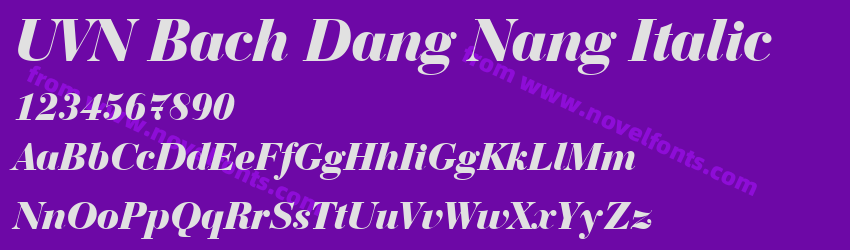 UVN Bach Dang Nang ItalicPreview UVN Bach Dang Nang ItalicPreview