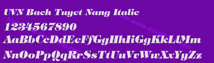 UVN Bach Tuyet Nang ItalicPreview UVN Bach Tuyet Nang ItalicPreview