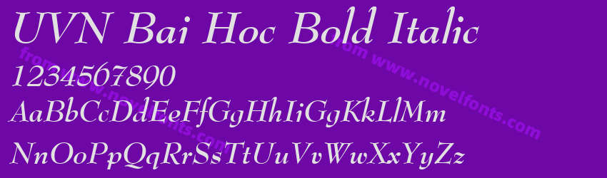 UVN Bai Hoc Bold ItalicPreview UVN Bai Hoc Bold ItalicPreview