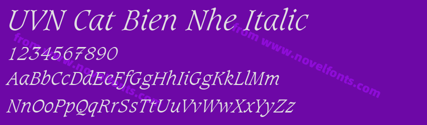UVN Cat Bien Nhe ItalicPreview UVN Cat Bien Nhe ItalicPreview