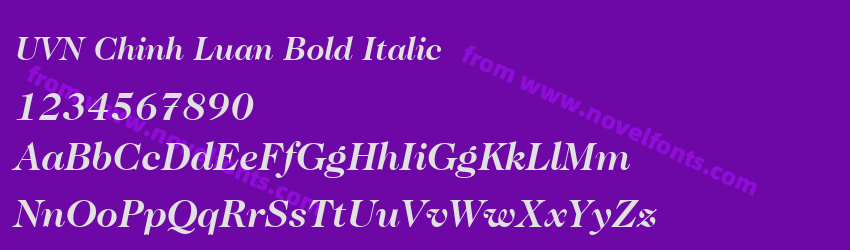 UVN Chinh Luan Bold ItalicPreview UVN Chinh Luan Bold ItalicPreview