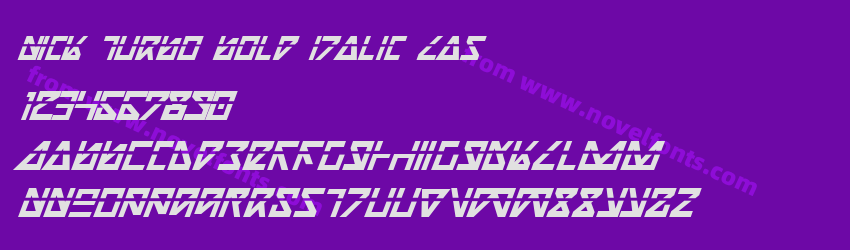 Nick Turbo Bold Italic LasPreview