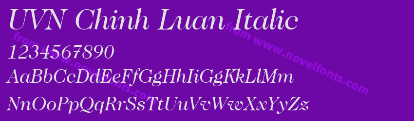 UVN Chinh Luan ItalicPreview UVN Chinh Luan ItalicPreview