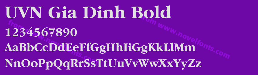 UVN Gia Dinh BoldPreview UVN Gia Dinh BoldPreview