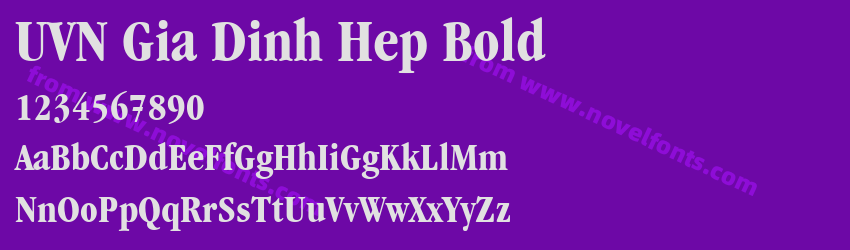 UVN Gia Dinh Hep BoldPreview UVN Gia Dinh Hep BoldPreview