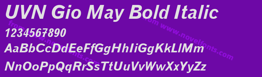 UVN Gio May Bold ItalicPreview UVN Gio May Bold ItalicPreview