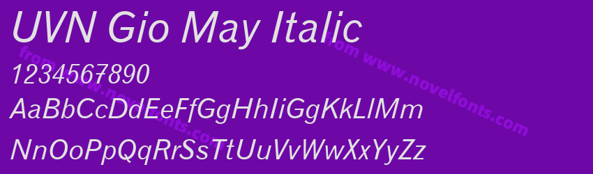 UVN Gio May ItalicPreview UVN Gio May ItalicPreview