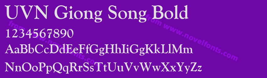 UVN Giong Song BoldPreview UVN Giong Song BoldPreview