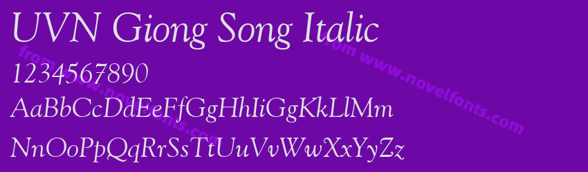 UVN Giong Song ItalicPreview UVN Giong Song ItalicPreview