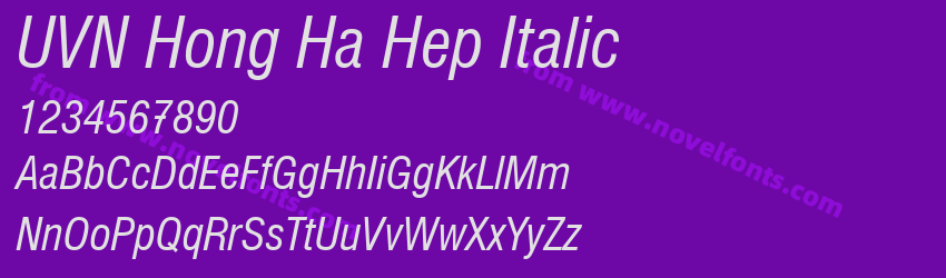 UVN Hong Ha Hep ItalicPreview UVN Hong Ha Hep ItalicPreview