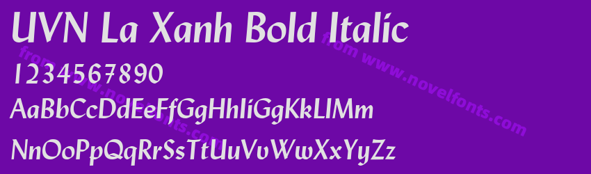 UVN La Xanh Bold ItalicPreview UVN La Xanh Bold ItalicPreview
