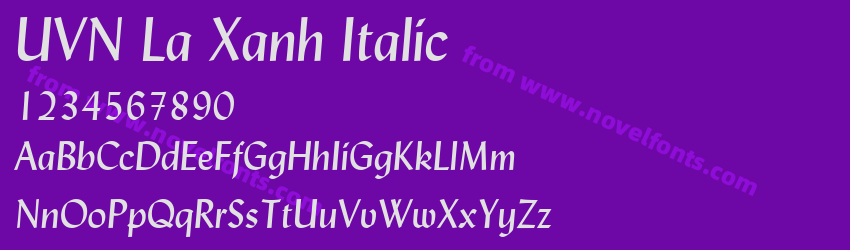 UVN La Xanh ItalicPreview UVN La Xanh ItalicPreview