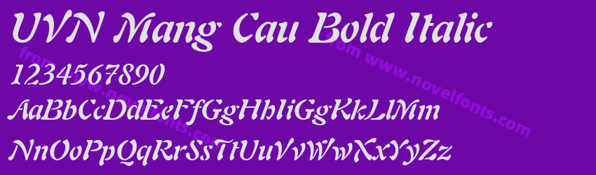 UVN Mang Cau Bold ItalicPreview UVN Mang Cau Bold ItalicPreview