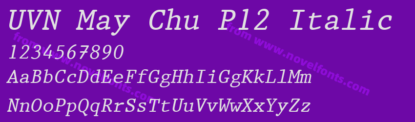 UVN May Chu P12 ItalicPreview UVN May Chu P12 ItalicPreview