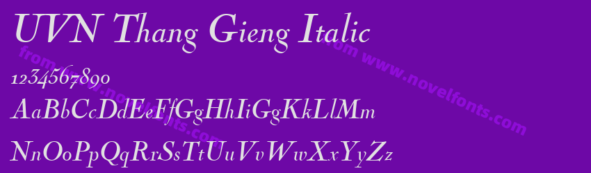 UVN Thang Gieng ItalicPreview UVN Thang Gieng ItalicPreview
