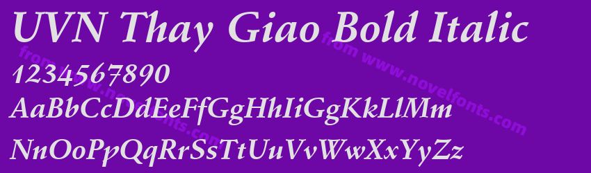 UVN Thay Giao Bold ItalicPreview UVN Thay Giao Bold ItalicPreview