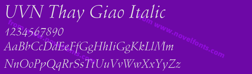 UVN Thay Giao ItalicPreview UVN Thay Giao ItalicPreview
