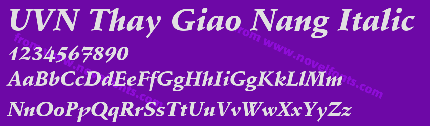 UVN Thay Giao Nang ItalicPreview UVN Thay Giao Nang ItalicPreview