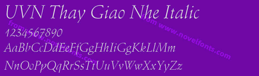 UVN Thay Giao Nhe ItalicPreview UVN Thay Giao Nhe ItalicPreview