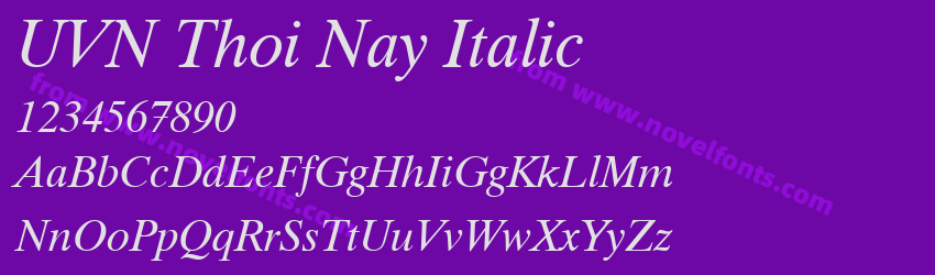 UVN Thoi Nay ItalicPreview UVN Thoi Nay ItalicPreview