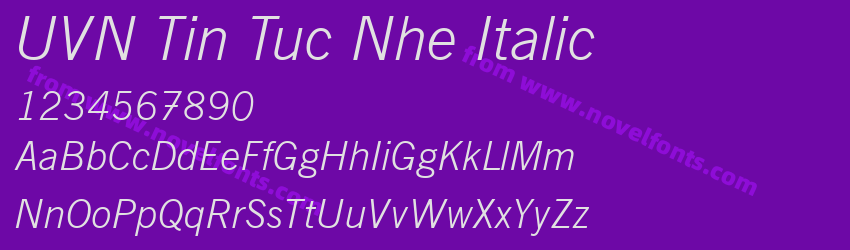 UVN Tin Tuc Nhe ItalicPreview UVN Tin Tuc Nhe ItalicPreview