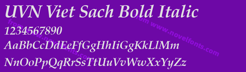 UVN Viet Sach Bold ItalicPreview UVN Viet Sach Bold ItalicPreview