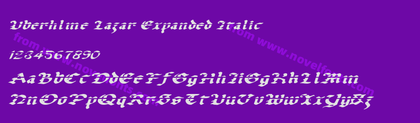 Uberhlme Lazar Expanded ItalicPreview Uberhlme Lazar Expanded ItalicPreview