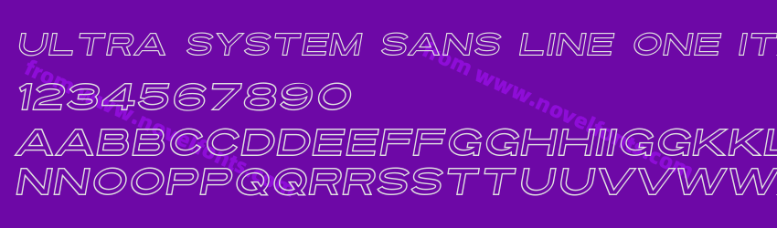 Ultra System Sans Line One ItalicPreview Ultra System Sans Line One ItalicPreview