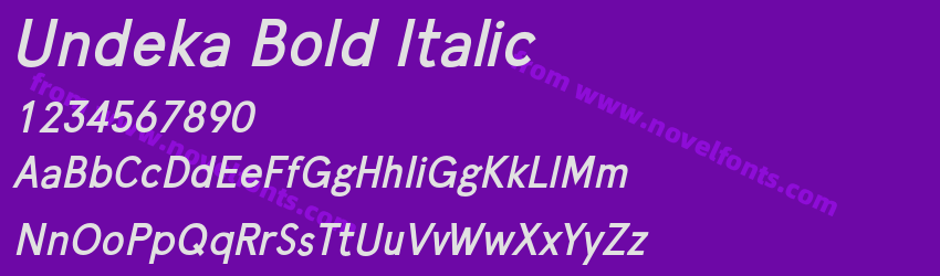 Undeka Bold ItalicPreview Undeka Bold ItalicPreview