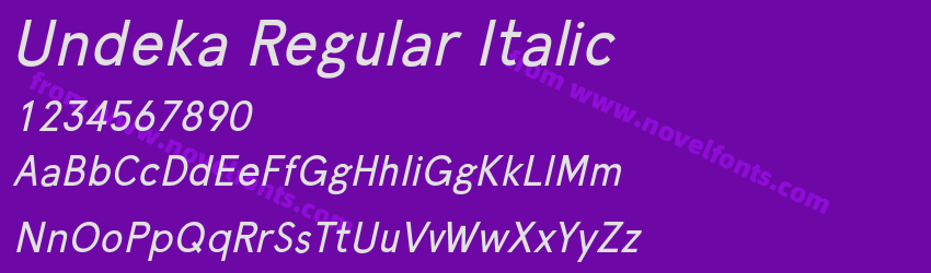 Undeka Regular ItalicPreview Undeka Regular ItalicPreview