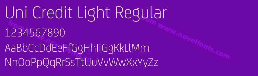 Uni Credit Light RegularPreview Uni Credit Light RegularPreview